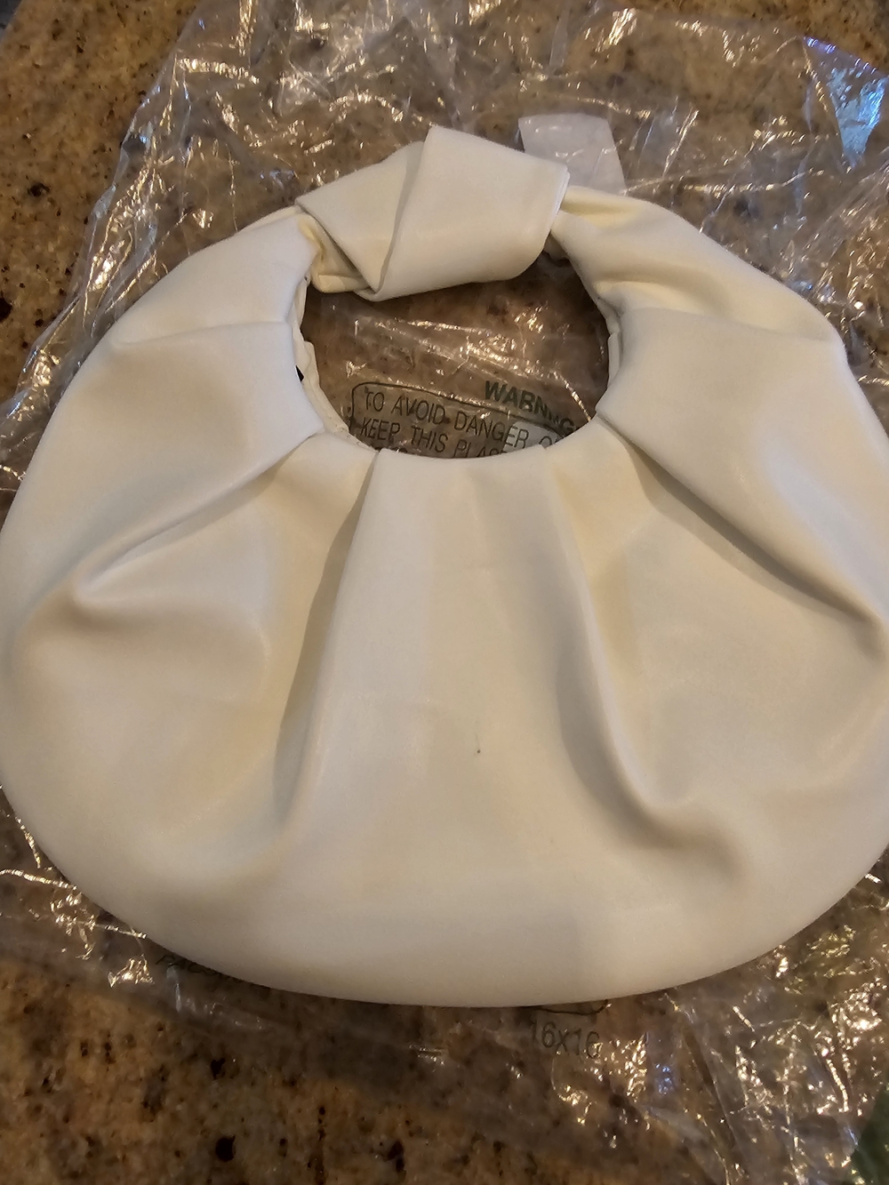 Classic White Knot-Handle Women's Bag